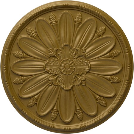 Fairfax Ceiling Medallion, Hand-Painted Gold, 29 7/8OD X 1 3/8P